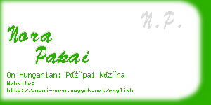 nora papai business card